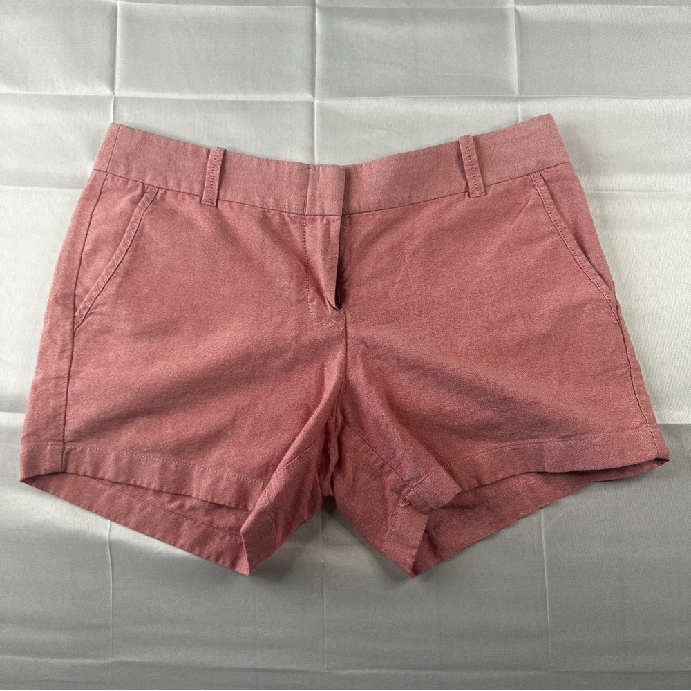 J Crew Broken-in Chino Shorts Womens Size 6 Salmon 100% Cotton 4” Inseam - (328)